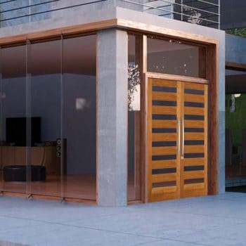 front door with glass
