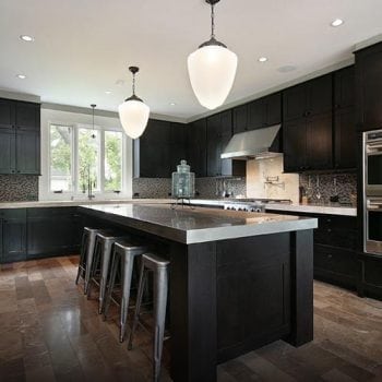 dark wood kitchen cabinets